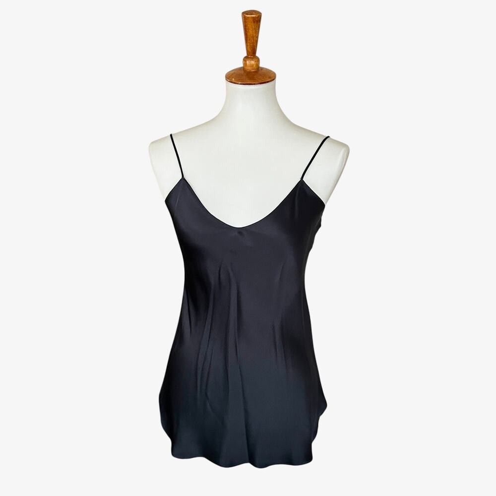 Nili Lotan Dark Navy Isabella Silk V Neck Camisole Top NWT Size S
